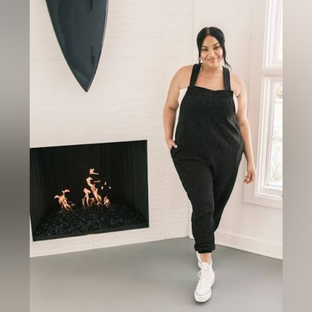 Smash + Tess x Hilary Duff Black Romperalls Size XL Jumpsuit Romper Overalls